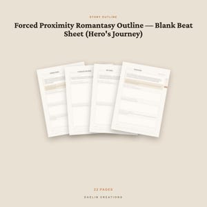 Forced Proximity Romantasy | Hero's Journey Beat Sheet | Novel Planner | GoodNotes PDF | image 5