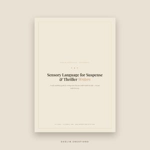 Lenguaje sensorial para escritores de suspense y thriller: guía de referencia de vocabulario técnico para escritores de ficción. imagen 2