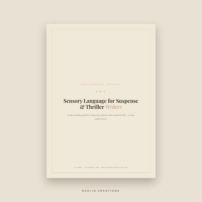 Lenguaje sensorial para escritores de suspense y thriller: guía de referencia de vocabulario técnico para escritores de ficción. imagen 2