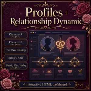 Romance Story Planner — Interactive Dual Plot Tool | W-Plot Method | No App Needed | Digital Download image 6