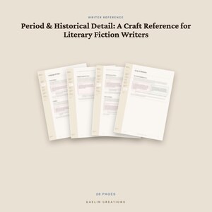 Period and Historical Detail | Craft Reference Guide | Literary Fiction Writers | Historical Research for Novelists image 2
