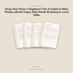 Clean Your Prose Fix-It Guide — Filter Words, Adverb Traps, Echo Words & Sentence Edits for Fiction Writers image 5