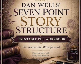 Novel Writing Workbook — Story Structure Planner | Seven Point Method | Printable Plot Guide | PDF Download