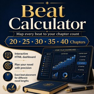 Interactive Novel Planner HTML Dashboard – Three Act Structure Story Tool (Digital Download) image 4