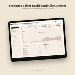 Dashboard für freiberufliche Redakteure | Kundenliste, Projektpipeline & Honorarrechner | HTML-Tool zur Erfolgsmessung im Redaktionsbereich Bild 5