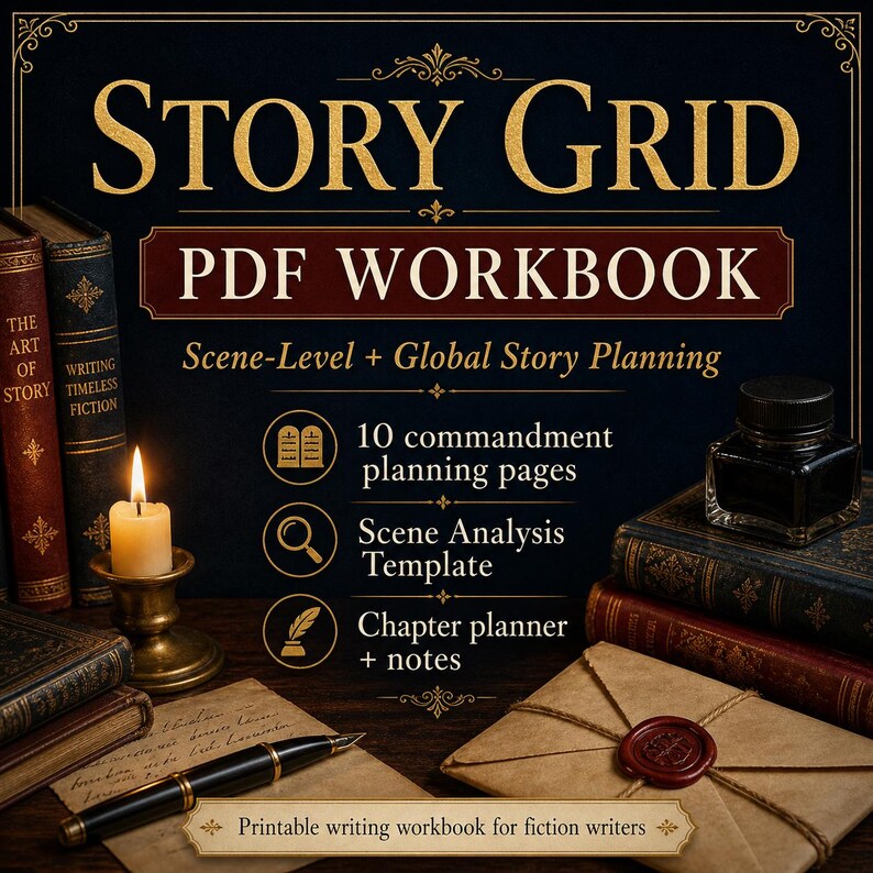 Novel Writing Workbook | Story Grid Method, Scene Structure Planner (Digital Download) image 2