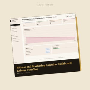 Release and Marketing Calendar Dashboard | Release Timeline, Launch Planner | Budget Tracker | Interactive HTML Tool image 3