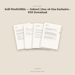 Scifi World Bible | Zektori | One-of-One Exclusive · PDF Download | Goodnotes Digital Download image 4