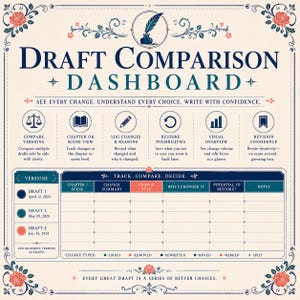 Revision Tracker | Draft Comparison Dashboard | Interactive HTML Tool | Manuscript Version Planner image 2