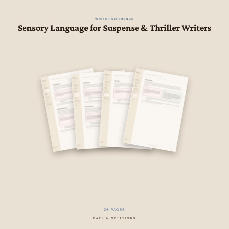 Lenguaje sensorial para escritores de suspense y thriller: guía de referencia de vocabulario técnico para escritores de ficción. imagen 4