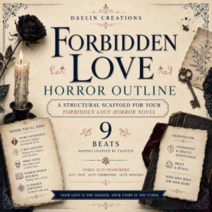 Horror d'amore proibito / Schema narrativo in tre atti / Pianificatore di romanzo / PDF per GoodNotes immagine 2