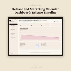 Release and Marketing Calendar Dashboard | Release Timeline, Launch Planner | Budget Tracker | Interactive HTML Tool image 2