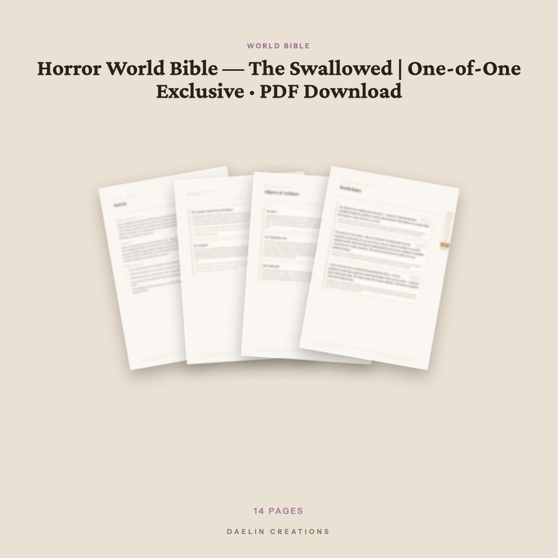 Horror World Bijbel | De Verslonden | Exclusief exemplaar (één exemplaar) | PDF-download | Goodnotes PDF afbeelding 4