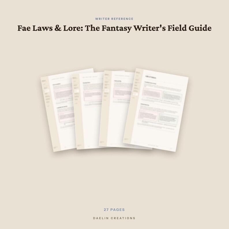 Älvregler och lore — Referensguide för fantasyförfattare | Fair Folk Bargains Namn Järnskulder Världsbyggande bild 5