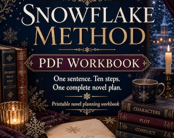 Novel Writing Workbook — 10-Step Story Planner | Snowflake Method | Printable Plot Guide | PDF Download