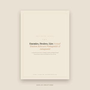 Guide d'écriture sur la tension sexuelle | Cahier d'exercices « Des ennemis à amants » | Antagoniste et protagoniste | PDF imprimable | PDF Goodnotes image 2