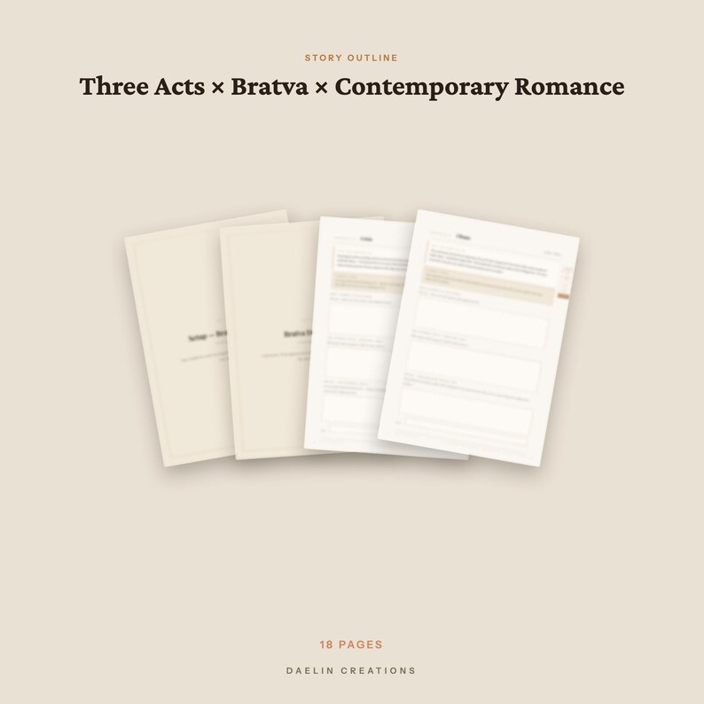 Bratva Contemporary Romance | Three Acts Beat Sheet | Novel Planner | GoodNotes PDF image 4