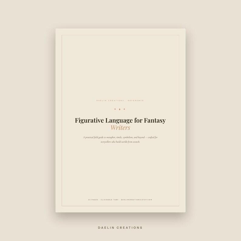Figurative Language | Fantasy romances | Craft Reference Guide | Worldbuilders & Storytellers | Romance Reference Guide | Goodnotes PDF image 2