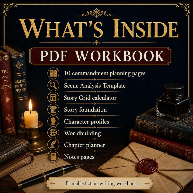 Novel Writing Workbook | Story Grid Method, Scene Structure Planner (Digital Download) image 3