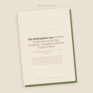 Redemption Arc Workbook for Fiction Writers — Character Change, Forgiveness & Story Structure PDF image 3