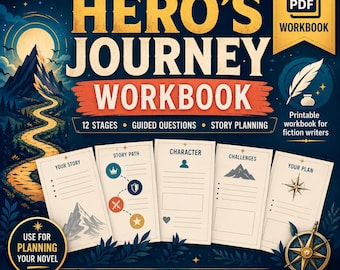Hero's Journey Workbook – 12 Stage Novel Planner (PDF Download)