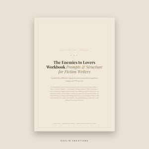 Cuaderno de escritura "De enemigos a amantes": sugerencias para la creación de ficción sobre el punto de vista, el arco del personaje y la estructura romántica. imagen 2