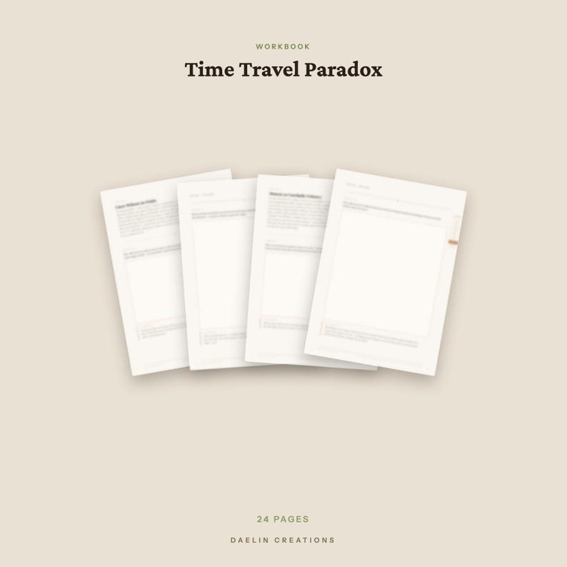 Time Travel Paradox | Craft Exercises for Writers | Printable PDF | GoodNotes Digital Download image 4