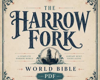 Premade Horror World Bible | Coal Town Werewolf Outbreak Controlled by the Company | Exclusive Worldbuilding | Sold Once | PDF