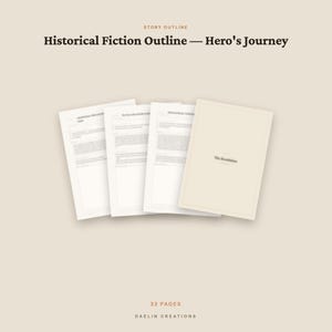 Esquema preelaborado para novela histórica de ficción: La historia del viaje del héroe de una familia elegida / Guía para planificar la novela / PDF de Goodnotes imagen 5
