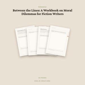 Cuaderno de ejercicios de escritura sobre dilemas morales / Planificador imprimible de la estructura argumental para novelistas / Ideas para la elección de personajes y el conflicto de la historia (PDF) imagen 4