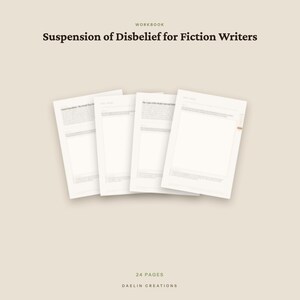 Caderno de Exercícios de Suspensão da Incredulidade | Técnica de Escrita de Ficção em PDF, Exercícios de Escrita Imprimíveis para Romancistas | Download Digital Goodnotes imagem 4