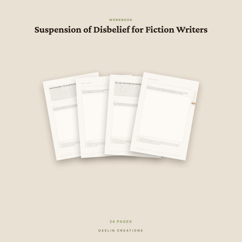 Caderno de Exercícios de Suspensão da Incredulidade | Técnica de Escrita de Ficção em PDF, Exercícios de Escrita Imprimíveis para Romancistas | Download Digital Goodnotes imagem 4