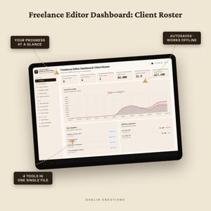 Dashboard für freiberufliche Redakteure | Kundenliste, Projektpipeline & Honorarrechner | HTML-Tool zur Erfolgsmessung im Redaktionsbereich Bild 6