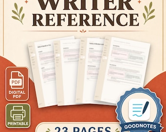 Dialogue Craft Guide, Character Voice Reference, Writing Tool (PDF Download)