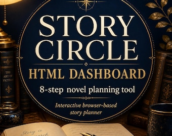 Story Circle Planner – Interactieve tool voor het structureren van een roman in 8 stappen (digitale download)