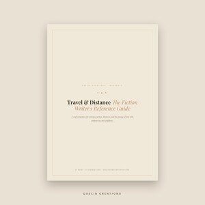 Travel and Distance Writer's Reference Guide — Fiction Craft Printable for World-Building & Scene Pacing image 3