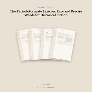 Guía de escritura de ficción histórica / Referencia de vocabulario y palabras de época / Cuaderno de trabajo imprimible en PDF para novelistas y autores imagen 4