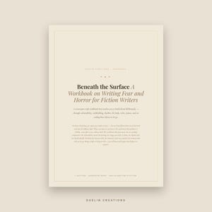 Horror Writing Workbook Printable PDF | Fiction Writing Prompts for Fear, Dread and Tension | Writer Exercises Journal image 2