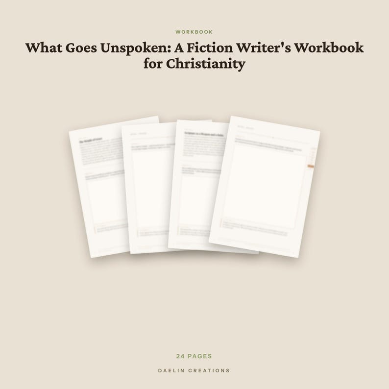 Christian Fiction Writing Workbook | Faith, Grace & Redemption Craft Exercises PDF | Goodnotes Digital Download image 4