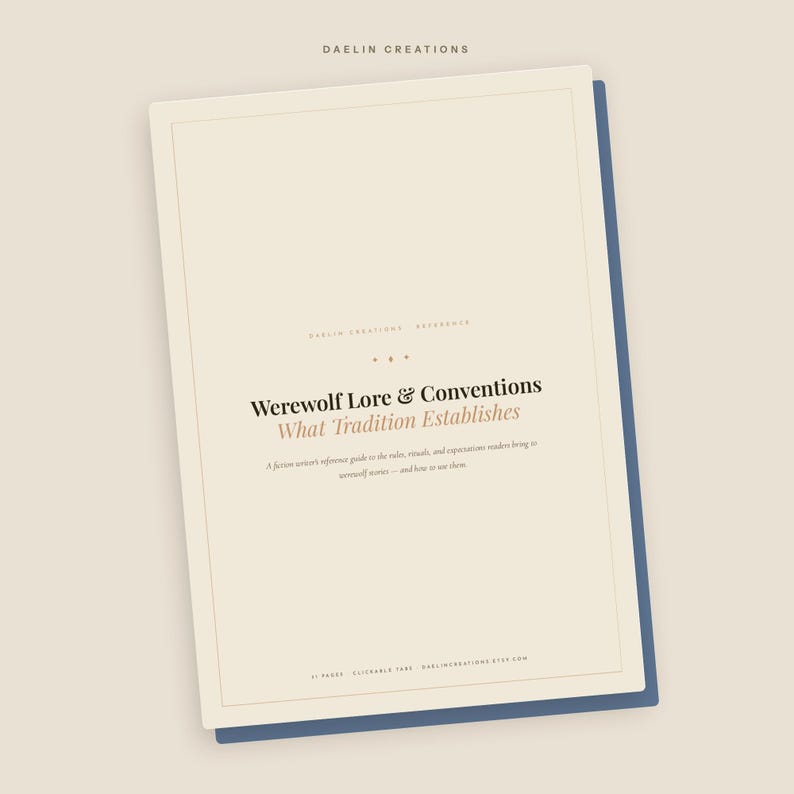 Guia de Referência sobre Lobisomens: Convenções e Tradições — Manual de Escrita de Ficção, Ferramenta para Criação de Mundos, PDF para Escrita de Gênero imagem 4