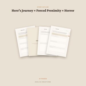 Forced Proximity Horror | Hero's Journey Beat Sheet | Novel Planner | GoodNotes PDF image 4