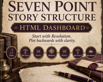 Planificador de estructura narrativa de siete puntos: herramienta de trazado inverso (descarga digital)