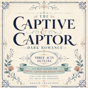 Captive vs Captor Dark Romance | GoodNotes PDF | Printable PDF | Three Acts Beat Sheet | Novel Planner image 2