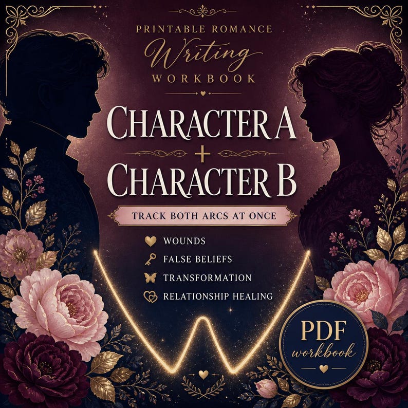 Arbeitsbuch zur Entwicklung von Liebesroman-Plots, Dual Arc W-Plot Planner (PDF-Download) Bild 2