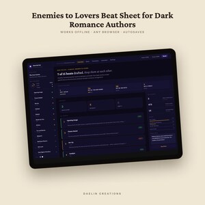 Enemies to Lovers Beat Sheet • Save the Cat Plotting Dashboard (Digital Download) image 6
