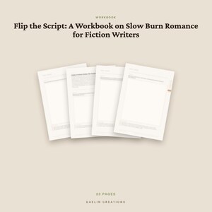 Slow Burn Romance Writing Workbook | Printable PDF | Novel Planner | Goodnotes PDF image 4