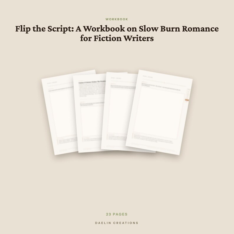 Slow Burn Romance Writing Workbook | Printable PDF | Novel Planner | Goodnotes PDF image 4