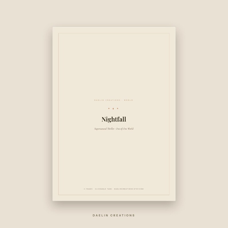 Supernatural Thriller World Bible | Nightfall | One-of-One Exclusive | PDF Download image 2