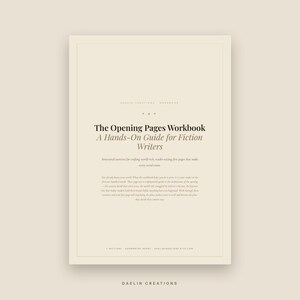 Opening Pages Workbook | World-Building Craft Exercises for First Pages | Goodnotes PDF image 3