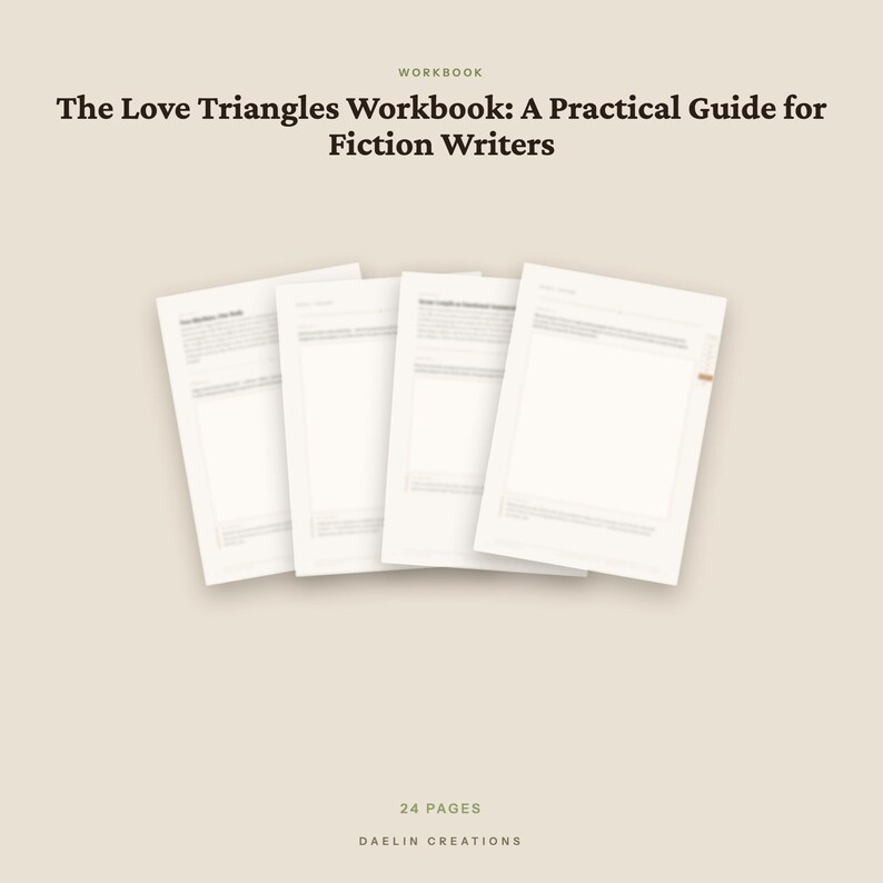 Caderno de Exercícios sobre Triângulos Amorosos para Escritores de Ficção | Exercícios Imprimíveis de Enredo e Ritmo de Romance | Planejador de Escrita de Romance em PDF imagem 4